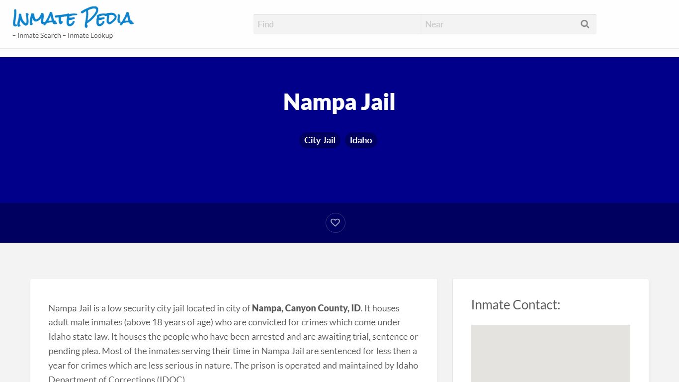 Nampa Jail – Inmate Pedia – Inmate Search – Inmate Lookup